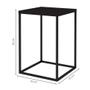 Imagem de Mesa Lateral Quadrada Cube Preta 58 cm