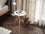 Imagem de Mesa Lateral Redonda Tabriz MDF Branco 44cm Moveis