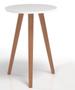 Imagem de Mesa Lateral Redonda Tabriz MDF Branco 44cm Moveis