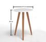 Imagem de Mesa Lateral Redonda Tabriz MDF Branco 44cm Moveis