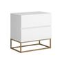 Imagem de Mesa Lateral Retangular Eros 45cm Com Base De Ferro Dourado