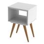 Imagem de Mesa Lateral Retro 40 1 Nicho Branco - Olivar Móveis