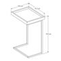 Imagem de Mesa Lateral Sofá Com Espelho Decoração Pé Ferro Cor Branco