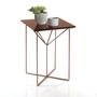 Imagem de Mesa Lateral Sunny Cobre com Vidro