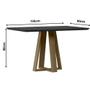 Imagem de Mesa Lectus 135x90cm - Amêndoa/Preto