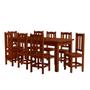 Imagem de Mesa Madeira Maciça MDP Com 8 Cadeiras 200 x 88 Castanho Serene Shop JM