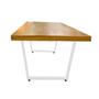 Imagem de Mesa Madeira Maciça para Ambiente Biofílico Lanna com Ferragem 1,20m Branco