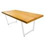 Imagem de Mesa Madeira Maciça para Ambiente Biofílico Lanna com Ferragem 1,20m Branco