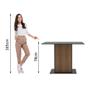Imagem de Mesa Madesa Retangular com Tampo de Madeira 5329 - Preto/Rustic