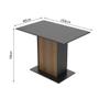 Imagem de Mesa Madesa Retangular com Tampo de Madeira 5329 - Preto/Rustic