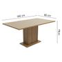 Imagem de Mesa Madesa Retangular Tampo de Madeira 5275 - Rustic/Crema