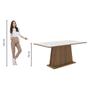 Imagem de Mesa Madesa Retangular Tampo de Madeira 5364 - Rustic/Branco