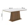 Imagem de Mesa Madesa Retangular Tampo de Madeira 5364 - Rustic/Branco