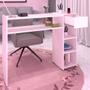 Imagem de Mesa Manicure Escrivaninha Bless 107cm 100%MDF com 01 Gaveta Branco - Desk Design