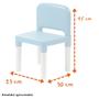 Imagem de Mesa Mesinha Azul ou Rosa Com 1 Cadeira Didática Infantil Menino Menina Atividades Escolar Brinquedo Presente Styll