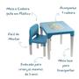 Imagem de Mesa Mesinha Azul ou Rosa Com 1 Cadeira Didática Infantil Menino Menina Atividades Escolar Brinquedo Presente Styll