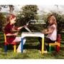 Imagem de Mesa mesinha didatica infantil poliplac com 2 cadeiras brinquedo educativo poliplac