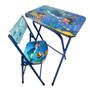 Imagem de Mesa mesinha infantil com cadeira brincar e estudar  dobravel azul