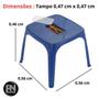 Imagem de Mesa Mesinha Infantil Com Porta Objetos Azul 47Cm Resistente