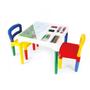 Imagem de Mesa mesinha infantil didatica com 2 cadeiras poliplac