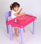 Imagem de Mesa Mesinha Infatil Criança Menina Rosa Com Cadeira 
