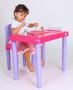 Imagem de Mesa Mesinha Infatil Criança Menina Rosa Com Cadeira 