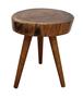 Imagem de Mesa Mesinha Lateral Canto 30cm Bolacha De Madeira Tronco Árvore Rústico Pé palito