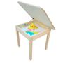 Imagem de Mesa Mesinha Quadrada Com Baú Infantil Para Atividades De Madeira MDF Maciça