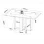 Imagem de Mesa Milani 120x80 Mel Blonde Off White Viero Mel/off White