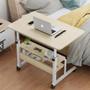 Imagem de Mesa multiuso notebook ajustavel com rodinhas e 2 prateleira