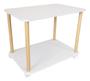 Imagem de Mesa Multiuso Rack Centro Sala Para Tv Branco Com Rodizios