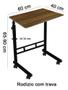 Imagem de Mesa Mutiuso Mesinha Notebook Com Altura Regulavel e Rodinhas Tablet Cama Sofá Ajustavel Preto