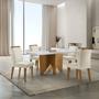 Imagem de Mesa Nancy 120 Tampo Mdf Canto Reto com 4 Cadeiras Bugatti