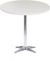 Imagem de Mesa Nebraska 60 cm Tampo Branco Redondo Base em Aluminio  - 28779