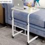 Imagem de Mesa notebook altura ajustavel home office multifuncional com rodinhas escrivaninha sala sofa branco
