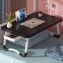 Imagem de Mesa notebook dobravel home office bandeja sofa cama multiuso suporte porta copo preto