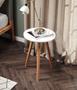 Imagem de Mesa Off White Redonda De Mdf Resistente Moderna