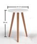 Imagem de Mesa Off White Redonda De Mdf Resistente Moderna
