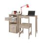 Imagem de Mesa Office Estudo Notebook Compacta com Cadeira Amarula