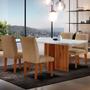 Imagem de Mesa Olimpia 120 Mdf Canto Copo Com 4 Cadeiras Grecia