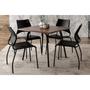 Imagem de Mesa p/ Cozinha 1569 c/ Tampo Madeirado 90cm Preto/Legno - Carraro