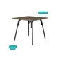 Imagem de Mesa p/ Cozinha 1569 c/ Tampo Madeirado 90cm Preto/Legno - Carraro