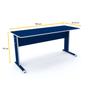 Imagem de Mesa p/ escritório 152x61 pandin maxxi - azul/cinza