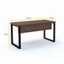 Imagem de Mesa p/ escritório 170x70 pandin pe40tub - walnut