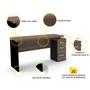 Imagem de Mesa p/ escritório 3 gavetas pandin pe40 - walnut