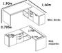 Imagem de Mesa p/ Escritório em L 1,90m Web40 c/ Armário Branco/Branco