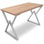 Imagem de Mesa P/ Escritório Jantar Gamer Omega 1,00x0,60 Em Aço Tampo Em Madeira 