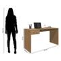 Imagem de Mesa para computador com Gaveta e Gaveteiro Gávea com Chave 4 Gavetas Freijó Fosco - Móveis Leão