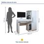 Imagem de Mesa para Computador Escrivaninha com Armário Office 1 Gaveta 130cm Branca Fosco