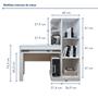Imagem de Mesa para Computador Escrivaninha com Armário Office 1 Gaveta 130cm Branca Fosco